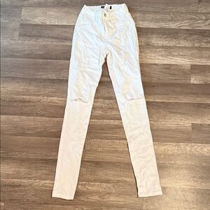 Fashion Nova High Rise White Jeans